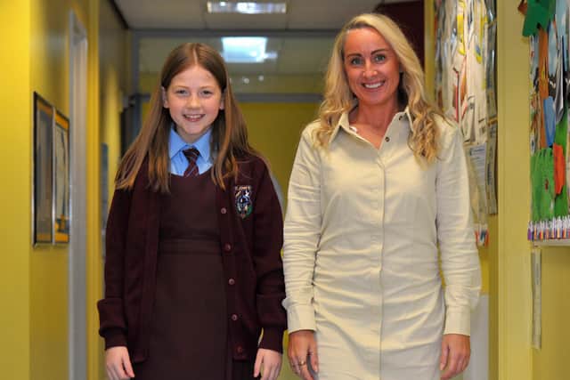 Amanda Murphy and Koryn pictured at St John’s PS.