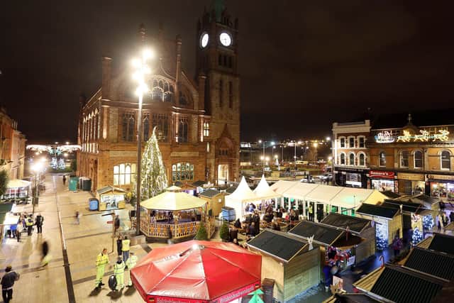 Derry's Christmas Market in Guildhall Square back in December 2013.