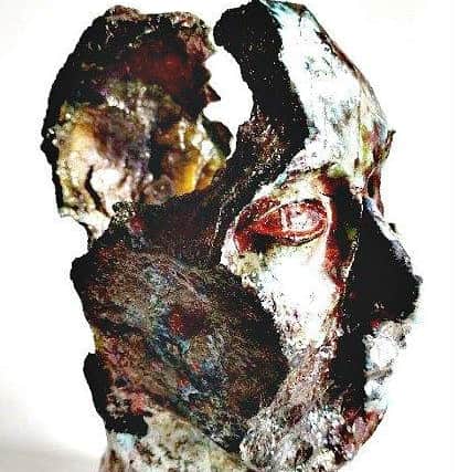 'Head space' - 22cm x 12cm - Tin/ Copper glaze.