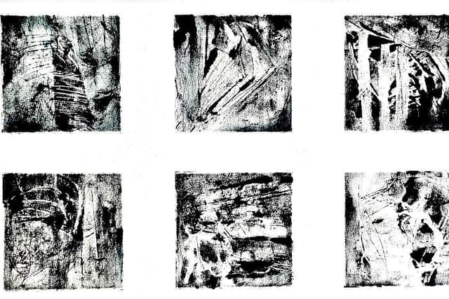 Abstract landscape series - monoprints - 29cm x 42cm.