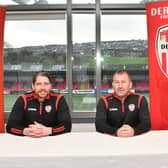 Derry City manager Ruaidhri Higgins with his new assistant Alan Reynolds. Picture by Kevin Morrison/Event Images & Video