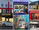 Clockwise from top left: Cooley's Jewellers, the Cancer Research Shop, The Cottage, Checkpoint Charlie, Campbell's Bar and Ivy Gate Café.