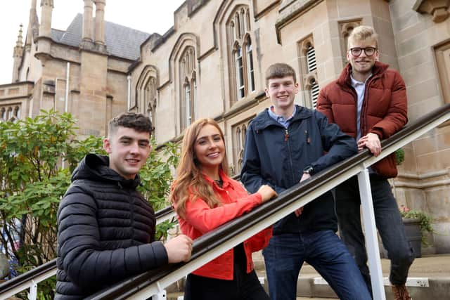 James Donaghy, Sarah Millar, Conor Brattin and Sean Monan, student apprentices