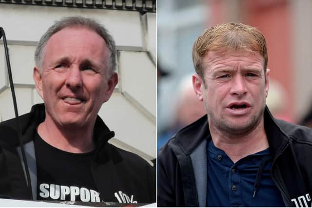 Leading MICA redress campaigners Michael Doherty (left) and Paddy Diver.