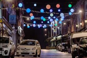 The lighting installation in Waterloo Street.