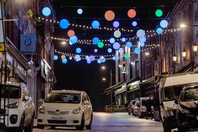 The lighting installation in Waterloo Street.