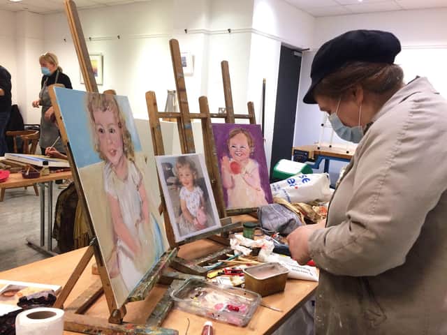 Students at work at Eden Place Arts Centre.