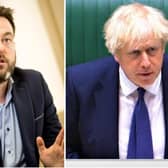 Foyle MP Colum Eastwood (left) has criticised Prime Minister Boris Johnson.