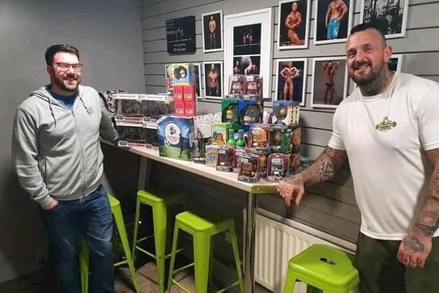 Raymond McColgan and Rory Kelly, Red Knight Toys, Belfast, who made a substantial donation to the appeal.