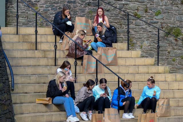 Shoppers in Derry (file picture). Photo: George Sweeney / Derry Journal. DER2117GS - 037