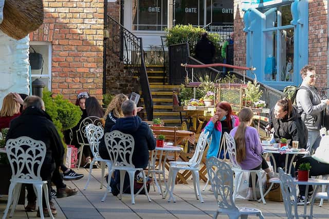People relax in the Craft Village (File picture). Photo: George Sweeney / Derry Journal. DER2117GS 045