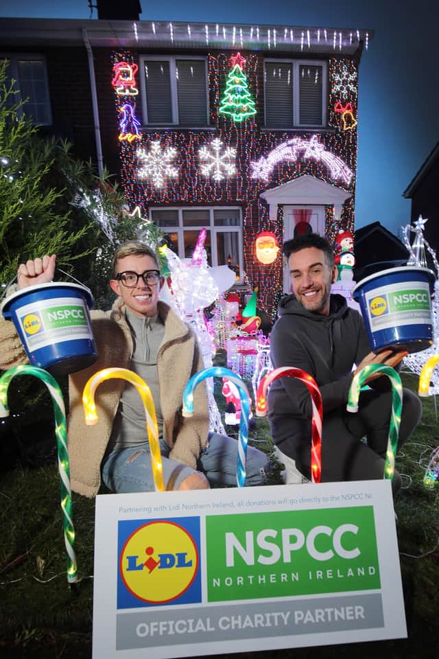 Gary Bailie and Dermot Bradley outside their home.