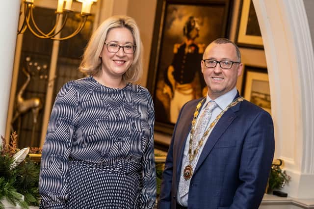 Selina Horshi, Chamber Vice President, and Aidan O’Kane, Chamber President.