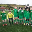 Foyle Harps celebrate victory in the inaugural Willie Curran Memorial Cup Under 12 final at the Vale Centre, Greysteel on Sunday after defeating Phoenix 3-2. (Photos: Jim McCafferty Photography)
