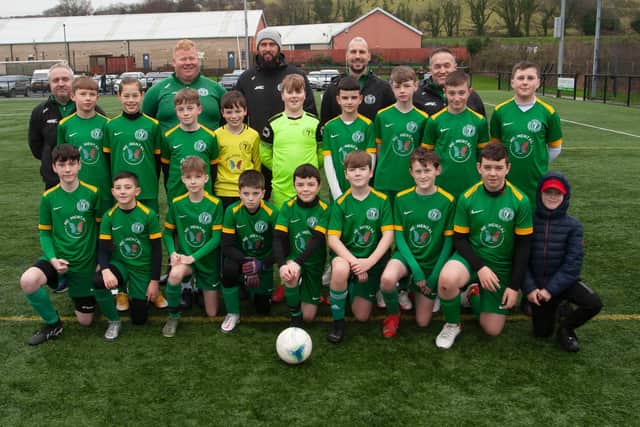 Foyle Harps, winners of the inaugural Willie Curran Memorial Cup u-12 at the Vale Centre, Greysteel on Sunday after defeating Phoenix 3-2.(Photo: Jim McCafferty)