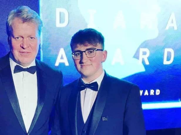 Aodhán Roberts with Lord Spencer.
