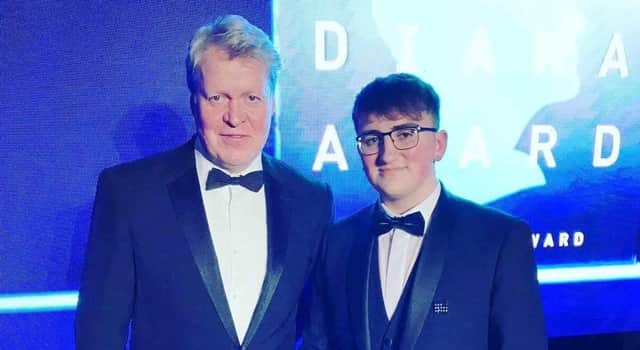 Aodhán Roberts with Lord Spencer.