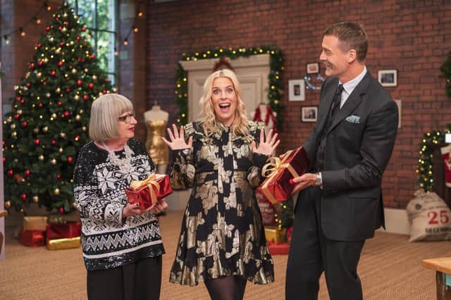 Esme Young, Sara Pascoe and Patrick Grant