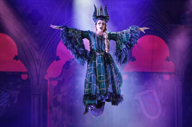 Karen Hawthorne is in superb form as the evil fairy Carabosse in the Millennium Forum's Christmas Panto, Sleeping Beauty.
