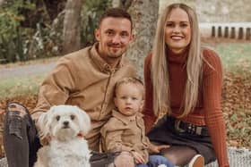 Corey Wilson with his partner Becks Green and their son Marley, loving life in New Zealand.