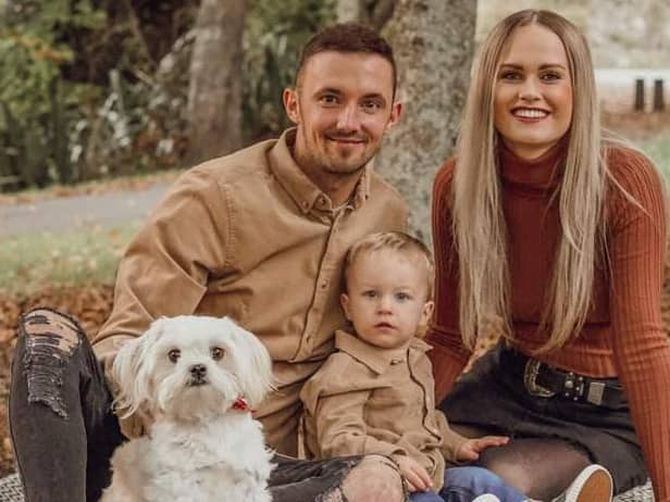 Corey Wilson with his partner Becks Green and their son Marley, loving life in New Zealand.