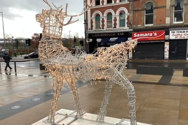 The Reindeer in Guildhall Square which has been vandalised several times.