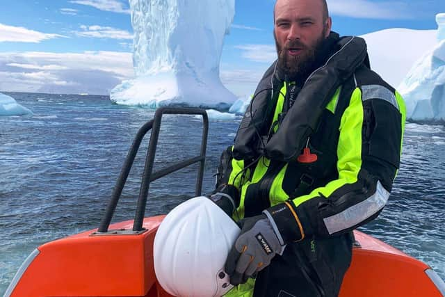 Matt during a visit to Antarctica.