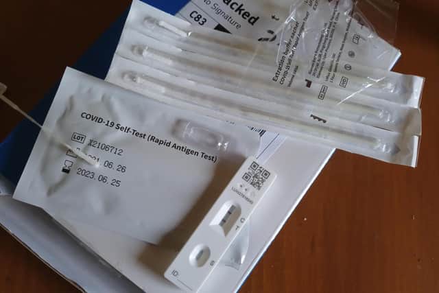 Lateral flow antigen test kits. (JPI Media)
