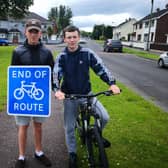 Young people who formed part of the campaign for the Strathfoyle greenway.