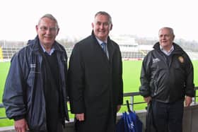 The late Seamus Mullan (left) pictured with former GAA President Christy Cooney.