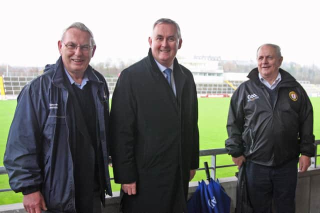 The late Seamus Mullan (left) pictured with former GAA President Christy Cooney.