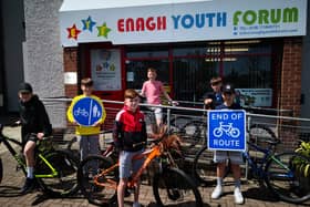 2020: Enagh Youth Forum Junior Members looking forward to the Waterside Greenway extending out to Strathfoyle.