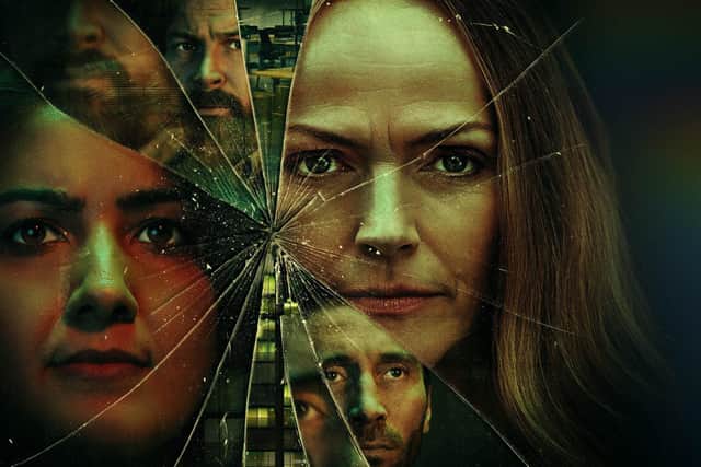 Programme Name: Rules of the Game - TX: n/a - Episode: Rules of the Game - Generics (No. 1) - Picture Shows: Gareth (KIERAN BEW), Maya (RAKHEE THAKRAR), Owen (BEN BATT), Sam (MAXINE PEAKE) - (C) The Forge - Photographer: Guy Farrow