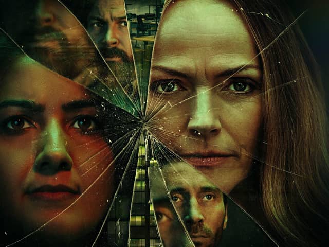 Programme Name: Rules of the Game - TX: n/a - Episode: Rules of the Game - Generics (No. 1) - Picture Shows:  Gareth (KIERAN BEW), Maya (RAKHEE THAKRAR), Owen (BEN BATT), Sam (MAXINE PEAKE) - (C) The Forge - Photographer: Guy Farrow