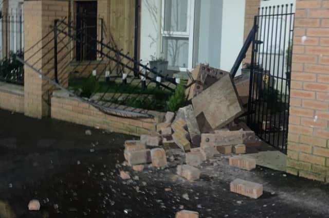 Damage to a house in Derrymore.