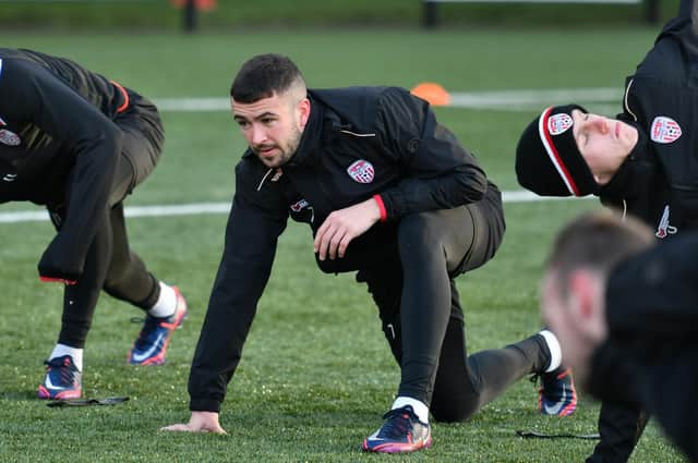 Derry City's Michael Duffy pictured during pre-season training. Picture by Kevin Morrison/Event Images & Video