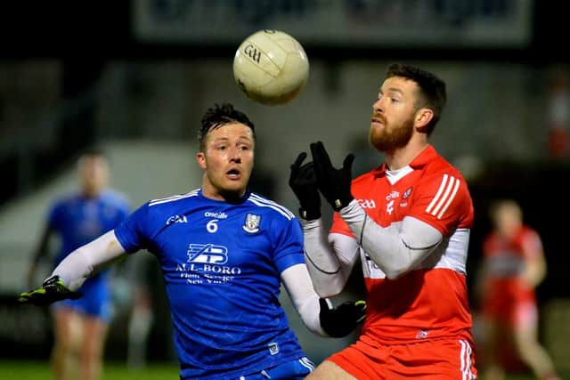 Greenlough’s Niall Loughlan scored four points for Derry against Monaghan at Owenbeg on Friday evening last. Photo: George Sweeney. DER2201GS – 009