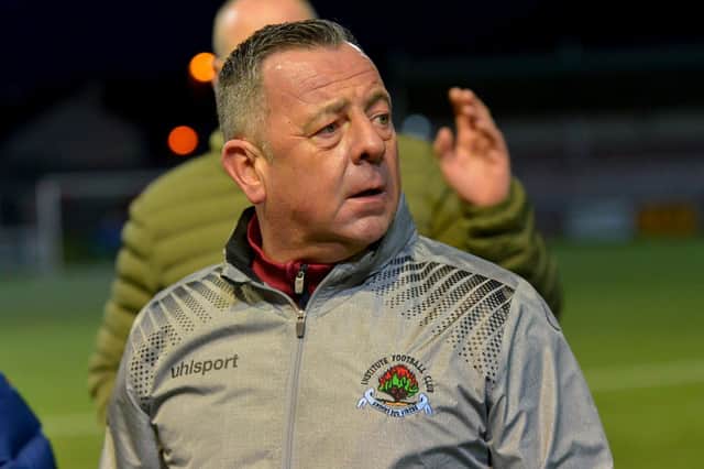 Brian Donaghey was pleased by Institute's victory at Dixon Park.