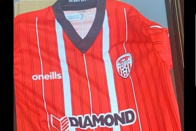 A photograph taken of the new Derry City home jersey to be officially launched next month was met by a mixed bag of opinions online from Derry fans.