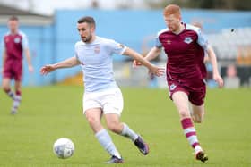 Derry City's Michael Duffy in action at Drogheda United this afternoon. Picture by Kevin Moore/MCI