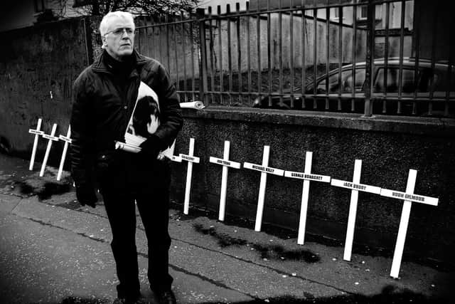 John Kelly, whose 17-year-old brother Michael was killed on Bloody Sunday, pictured prior to the 37th Anniversary march in 2009. Photo: George Sweeney