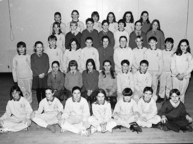 Students from Scoil Íosagáin, Buncrana, who took part in the Buncrana Pantomime Society’s production of Ali Baba in St. Mary’s Hall, Buncrana