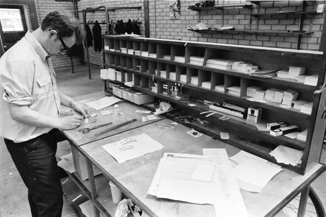 1970... Willie at work in the printing department of the Derry Journal.