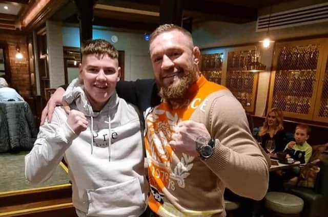 Rocco McGinley with MMA fighter Conor McGregor.
