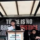 Kate Nash, chairing the 'There is no British Justice' rally on Sunday.