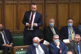 Colum Eastwood in the House of Commons today.