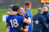 Steelstown Brian Ogs forward Eoghan Bradley celebrates the recent Ulster Championship success. (Photo: George Sweeney)