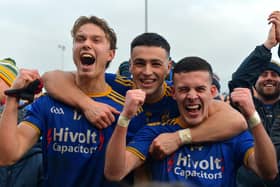 Steelstown’s Donnacha Gilmore, Ben McCarron and Morgan Murray