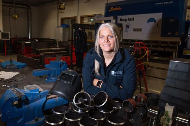 Shannon Cartin, now a female lecturer in Fabrication and Welding.