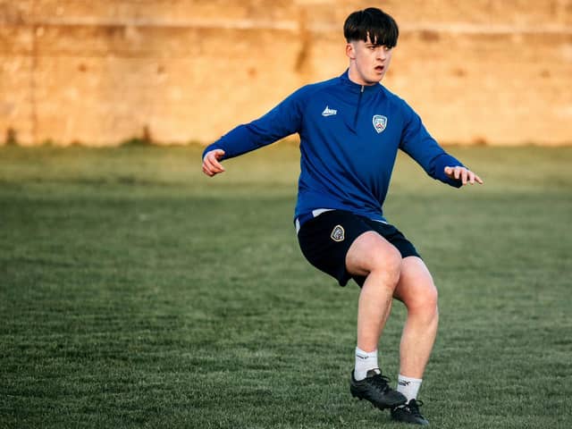 Defender Jay Riley has impressed during training with Institute. The young full-back is on-loan from Coleraine for the remainder of the season.